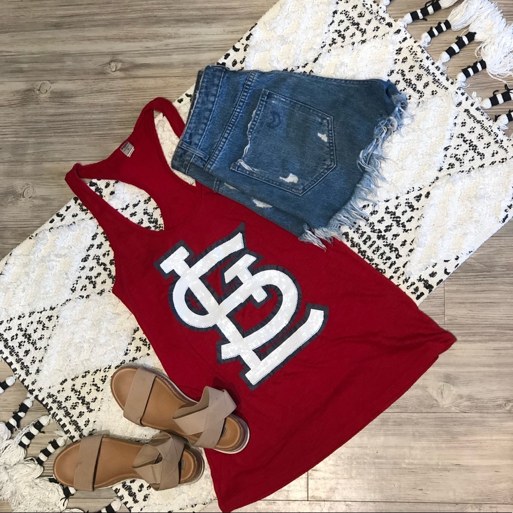 VS PINK | Sequined STL Cardinals Tank MLB